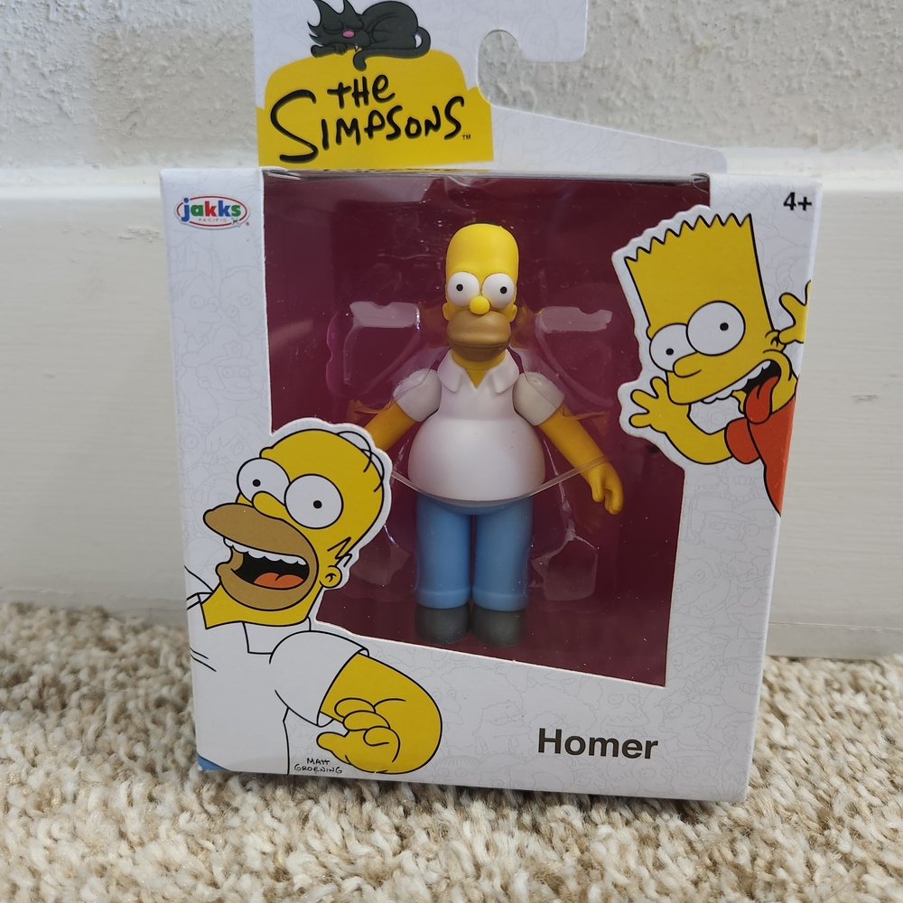 The Simpsons Homer Action Figure by Jakks - Yellow and White